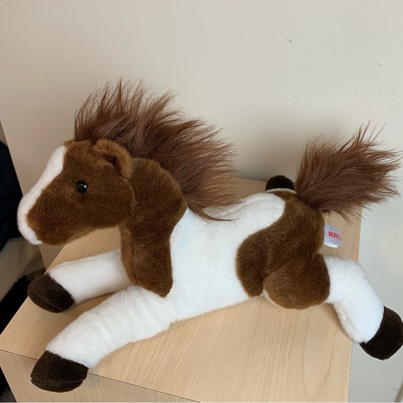 Plush Aurora Pinto Pony Horse Brown/White 2019 - Picture 3 of 13